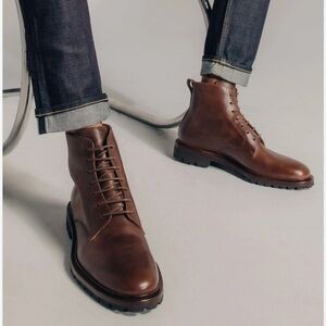 To Boot New York Brown Chukka Boots leather with Lace-Up Design men size 9 NEW